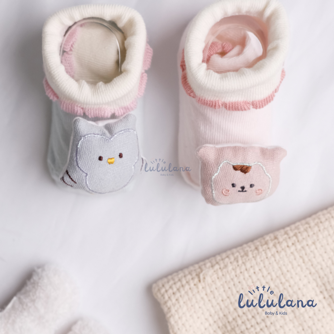 Kaos Kaki Newborn Motif FUN Anti Slip Unisex Sepatu Anak Bayi 3D