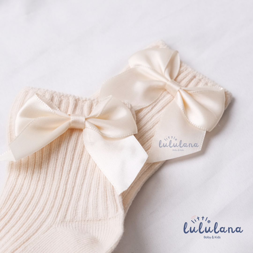 Kaos Kaki Newborn Motif BOW Anti Slip Unisex Sepatu Anak Bayi 3D