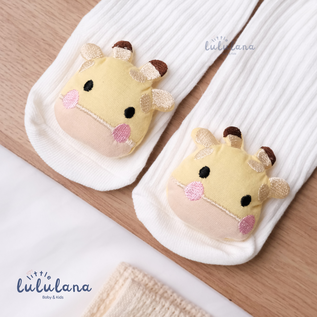 Kaos Kaki Newborn Motif ANIMAL Anti Slip Unisex Sepatu Anak Bayi 3D