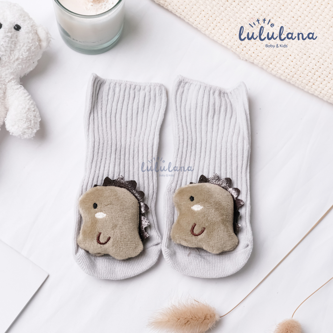 Kaos Kaki Newborn Motif ANIMAL Anti Slip Unisex Sepatu Anak Bayi 3D