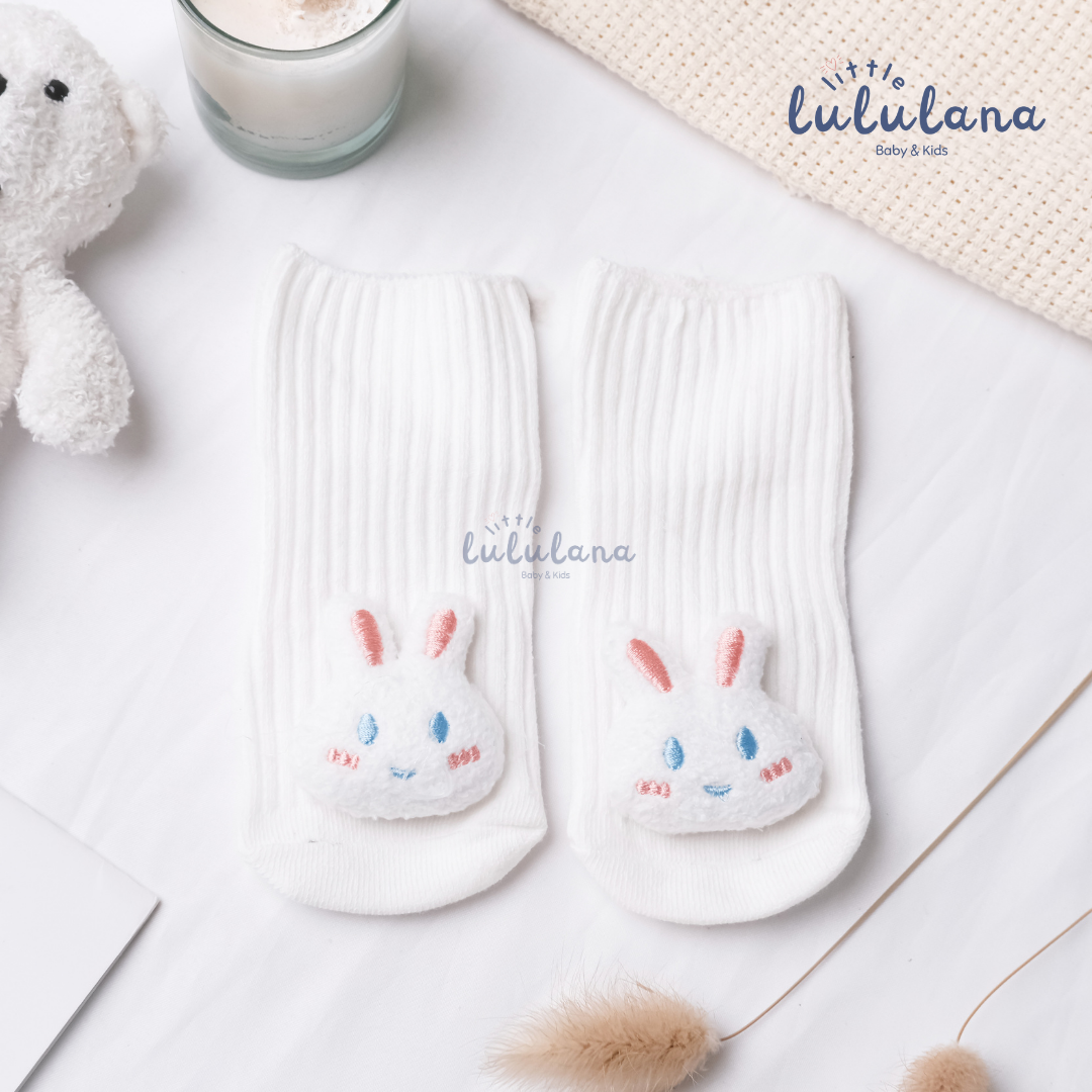 Kaos Kaki Newborn Motif BUNNY Anti Slip Unisex Sepatu Anak Bayi 3D