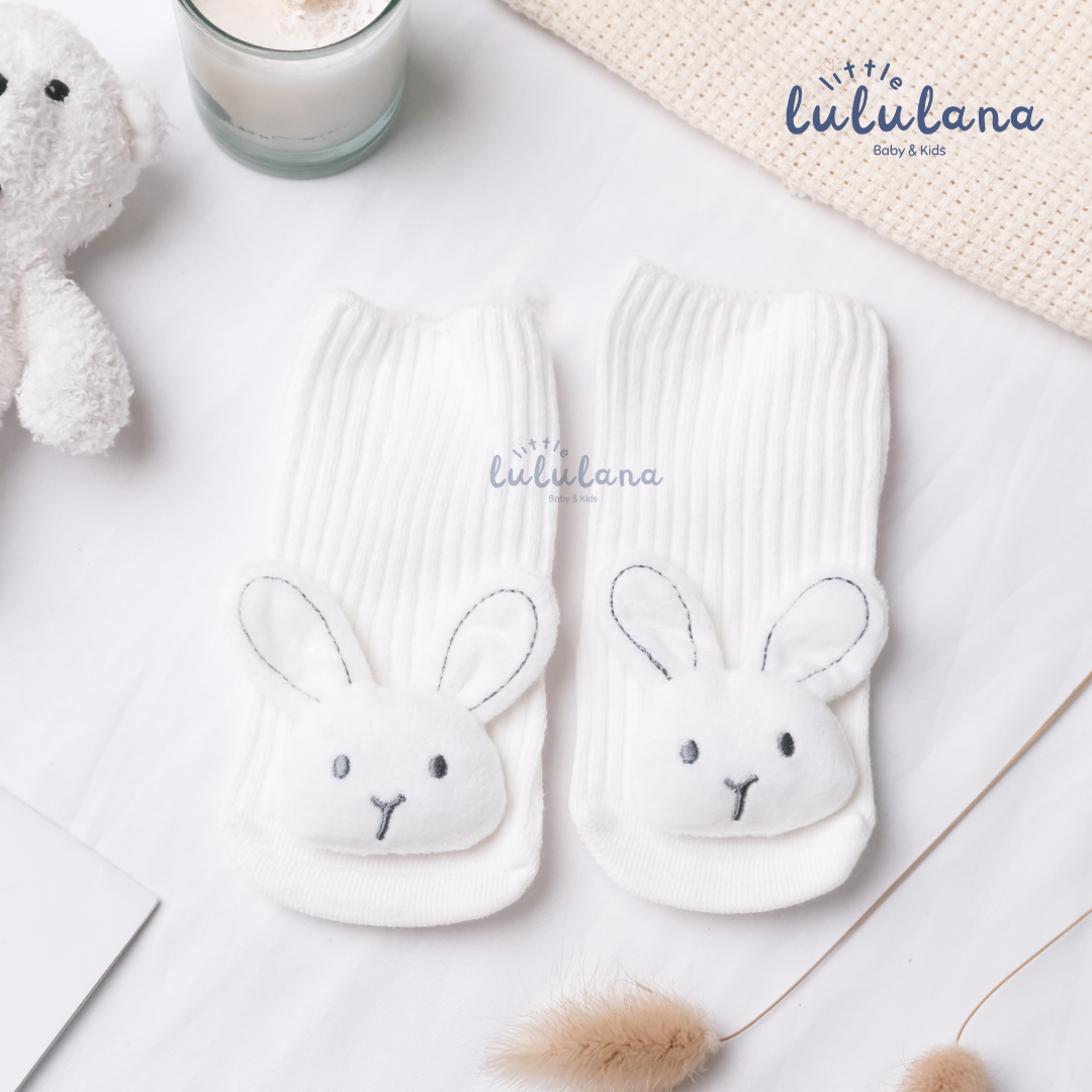 Kaos Kaki Newborn Motif BUNNY Anti Slip Unisex Sepatu Anak Bayi 3D