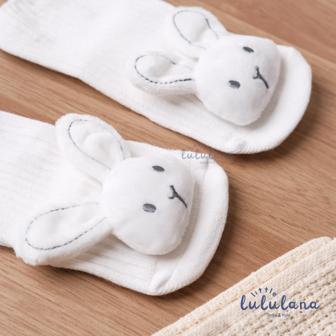 Kaos Kaki Newborn Motif BUNNY Anti Slip Unisex Sepatu Anak Bayi 3D