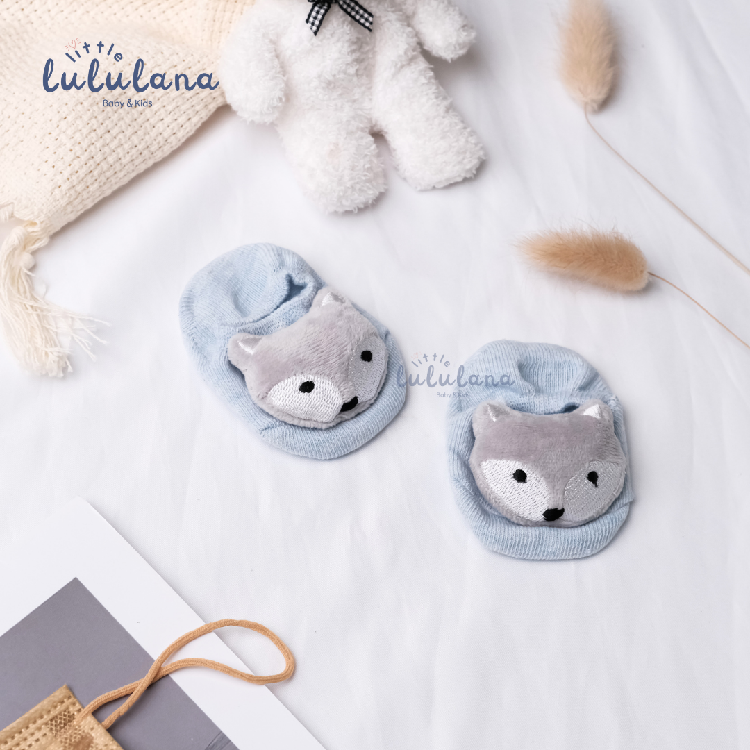 Kaos Kaki Newborn Motif JOY Anti Slip Unisex Sepatu Anak Bayi 3D