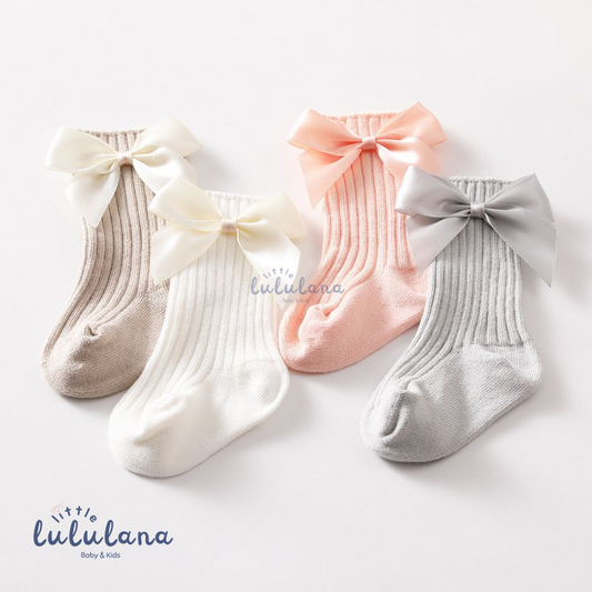 Kaos Kaki Newborn Motif BOW Anti Slip Unisex Sepatu Anak Bayi 3D