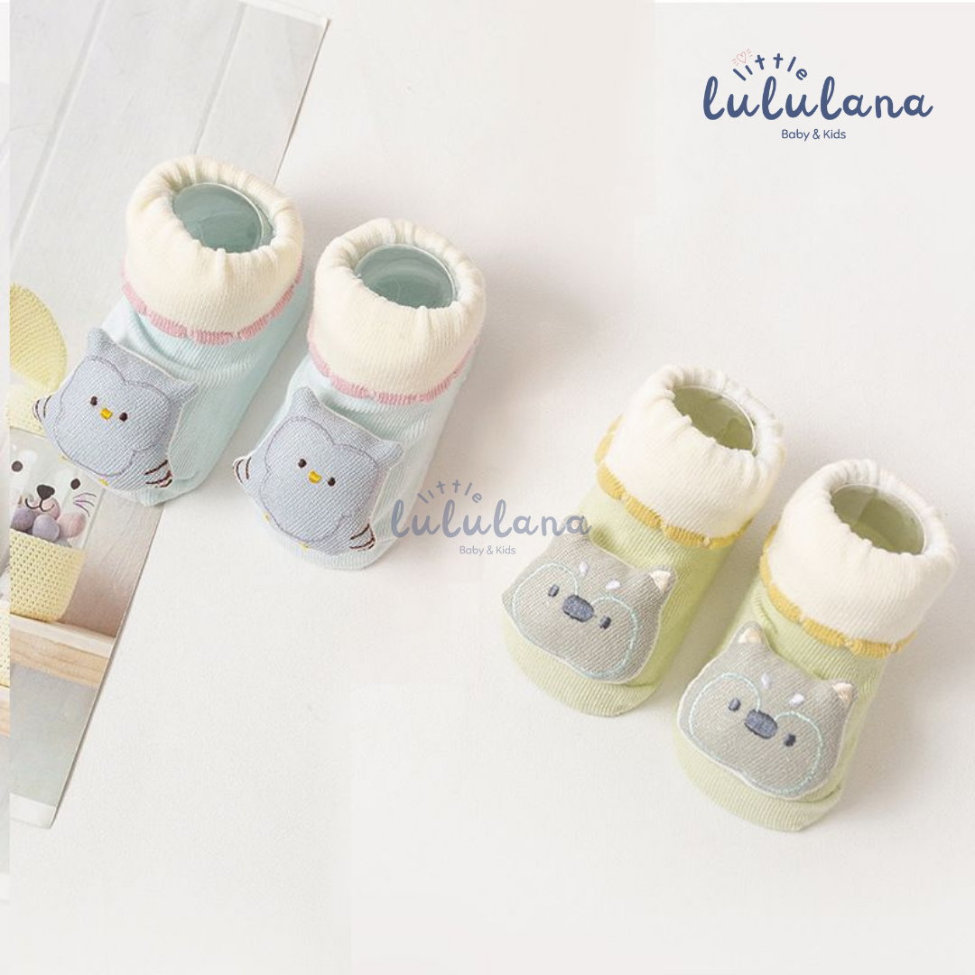 Kaos Kaki Newborn Motif FUN Anti Slip Unisex Sepatu Anak Bayi 3D