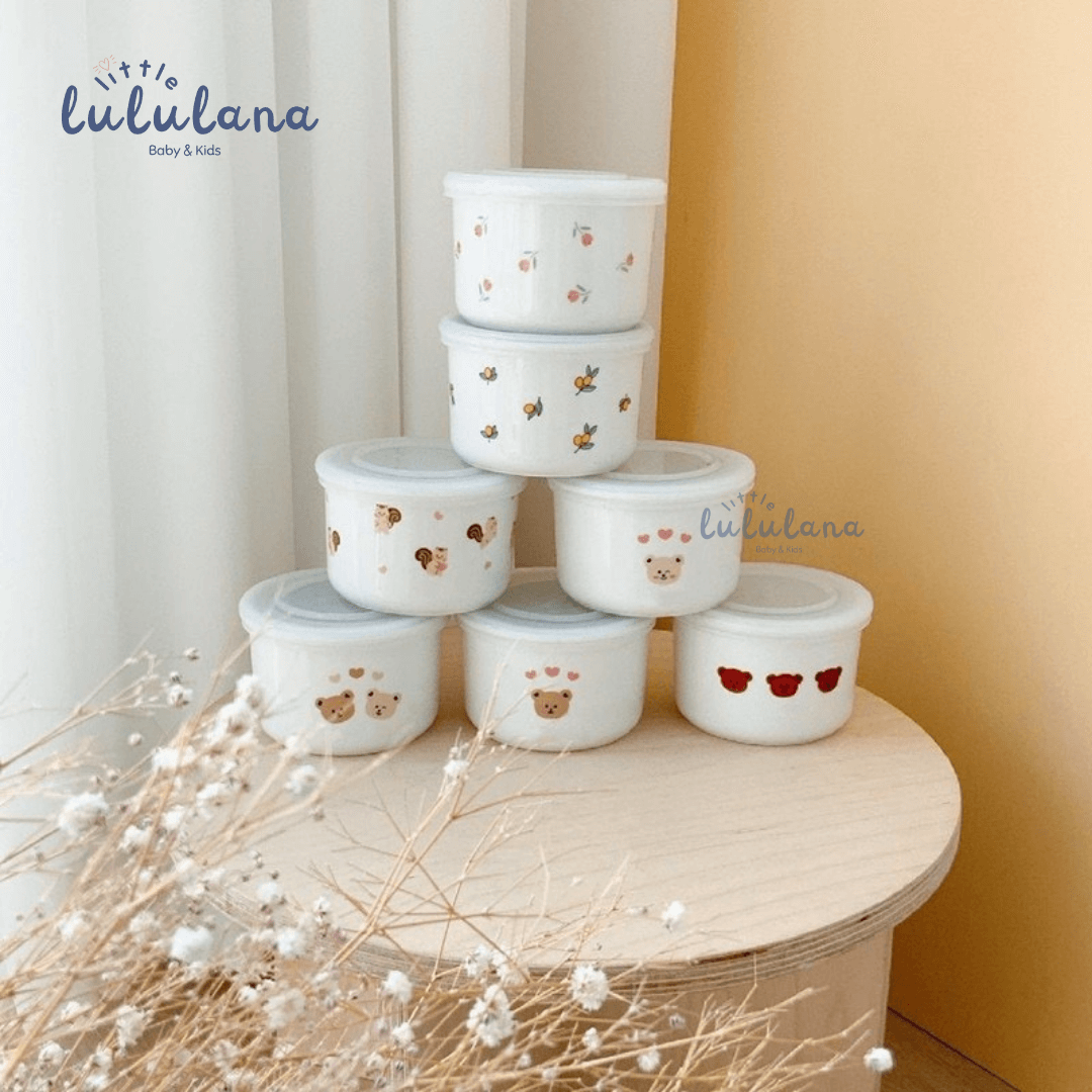 Baby Food Container MPASI Ceramic Bowl Mangkok Perlengkapan Makan Bayi