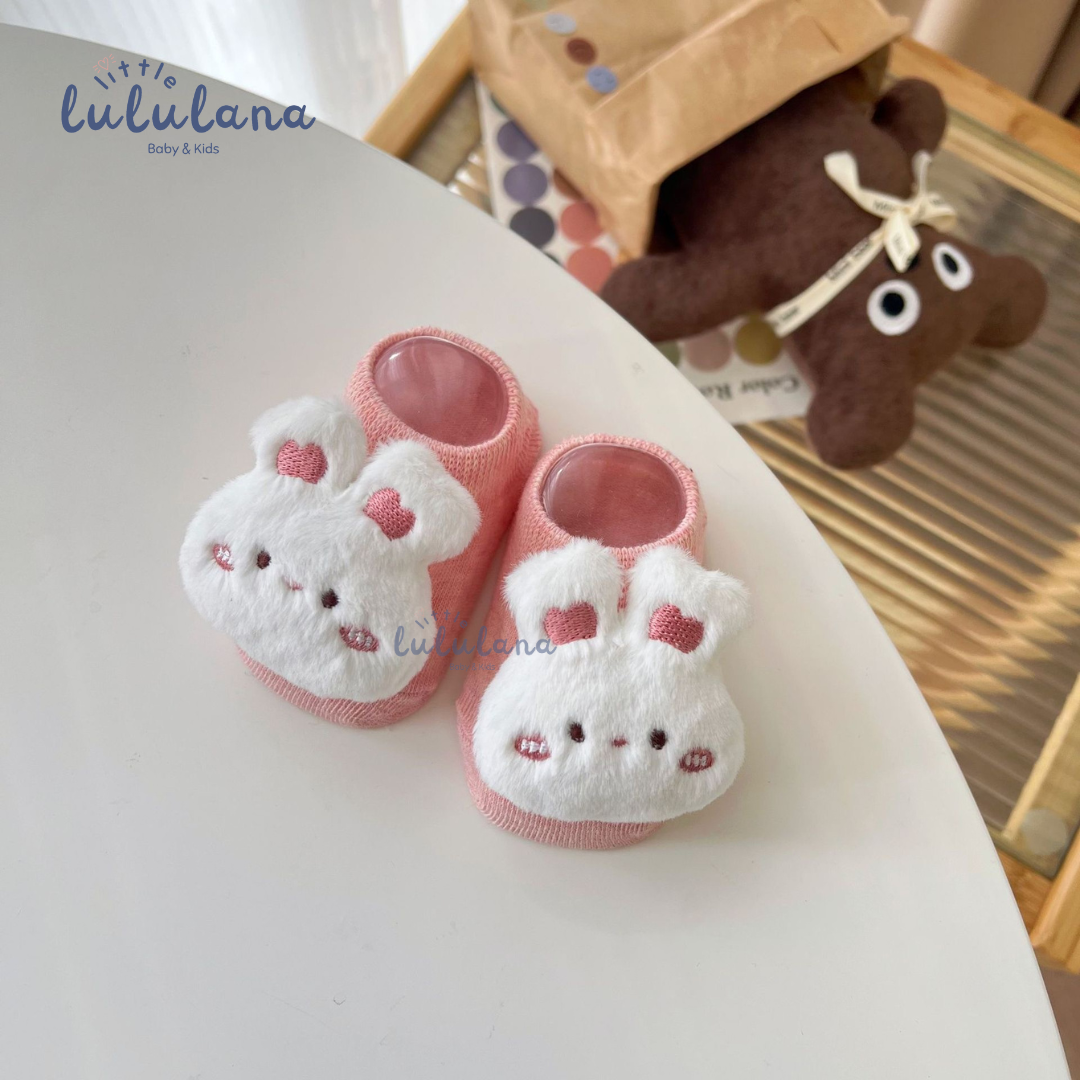 Kaos Kaki Newborn Motif CUTE Anti Slip Unisex Sepatu Anak Bayi 3D