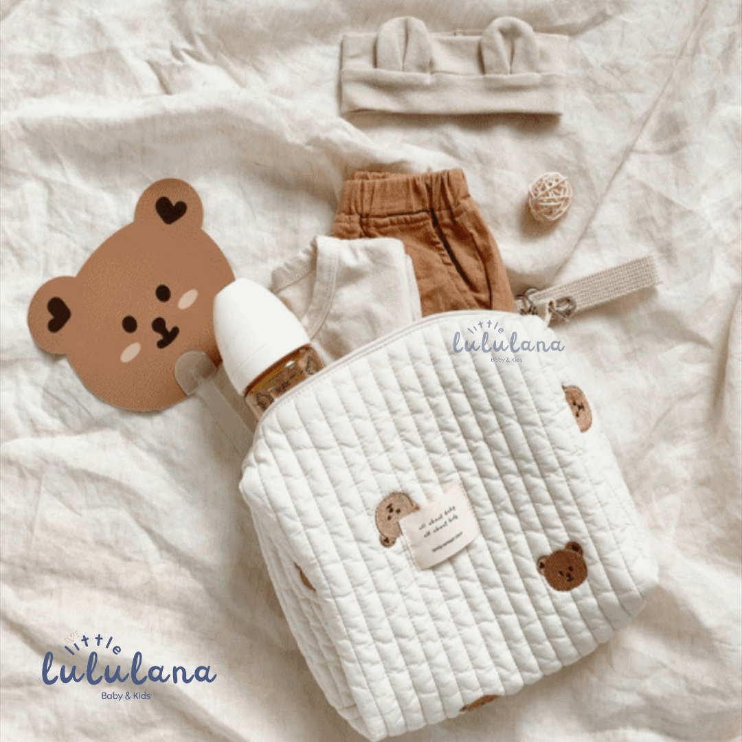 Tas Pouch Organizer Bayi Teddy Bear Diaper Bag