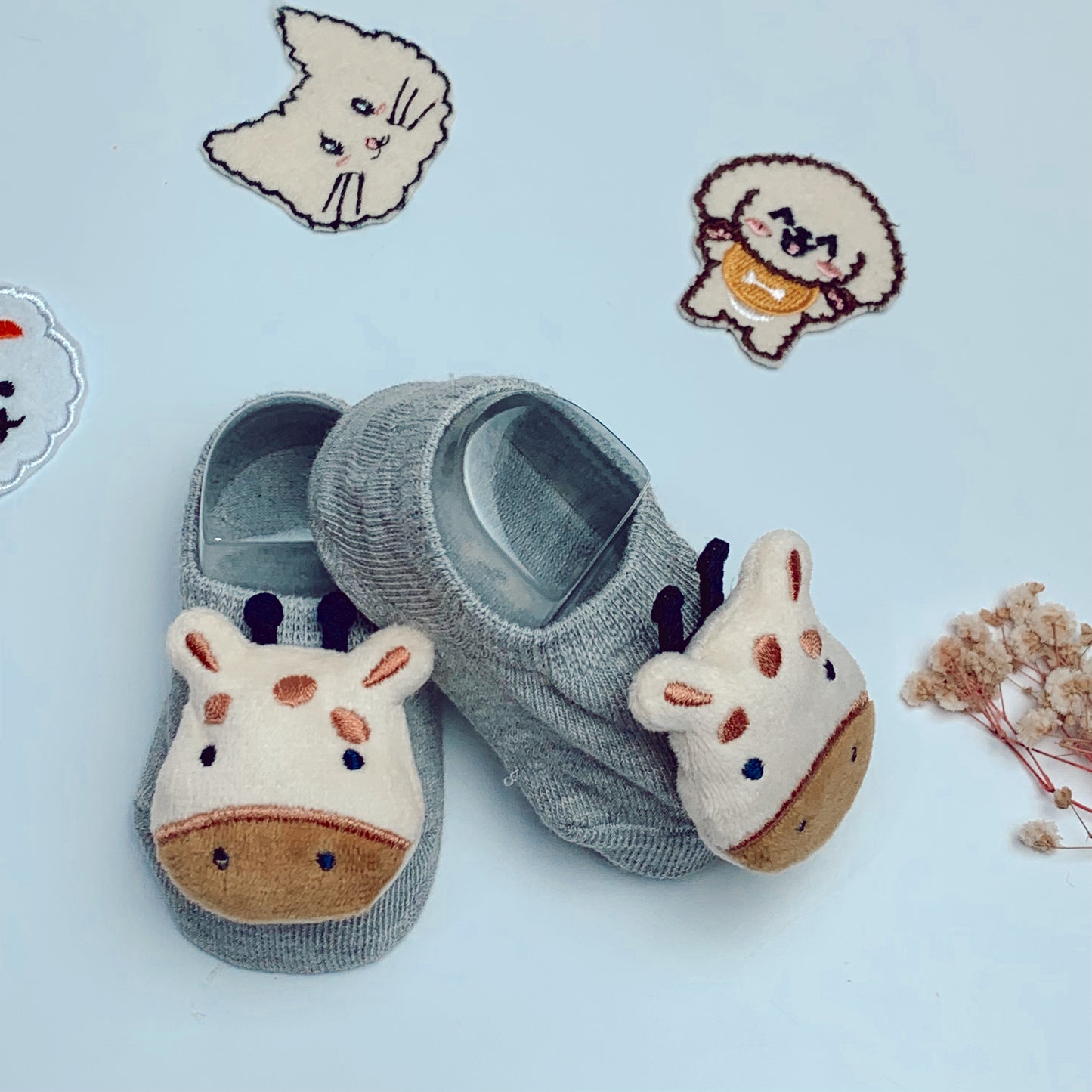 Kaos Kaki Newborn Motif CUTE Anti Slip Unisex Sepatu Anak Bayi 3D