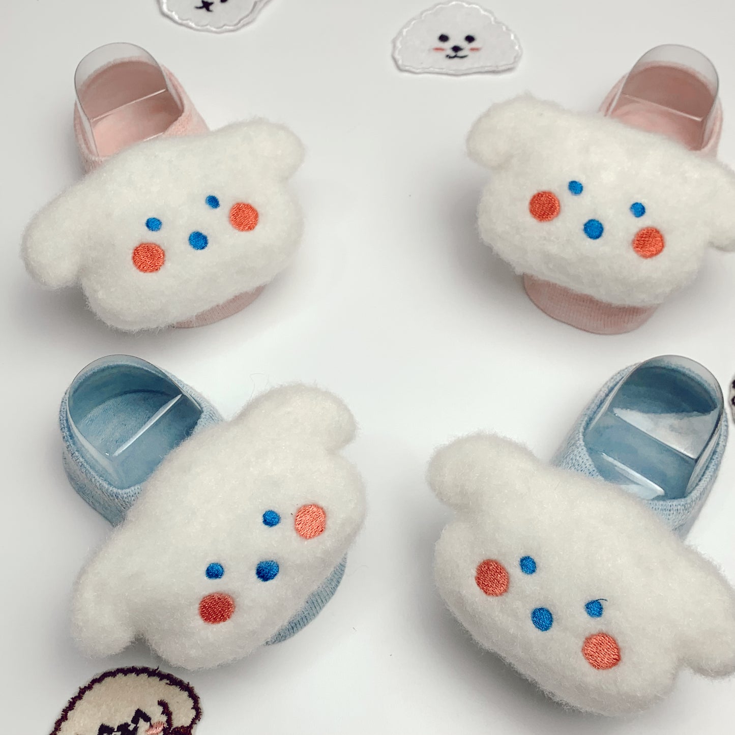 Kaos Kaki Newborn Motif BLUSH Anti Slip Unisex Sepatu Anak Bayi 3D