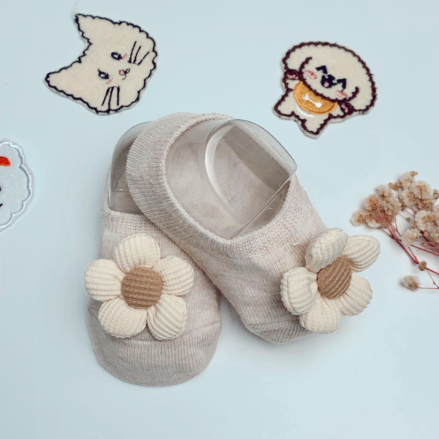 Kaos Kaki Newborn Motif FLOW Anti Slip Unisex Sepatu Anak Bayi 3D