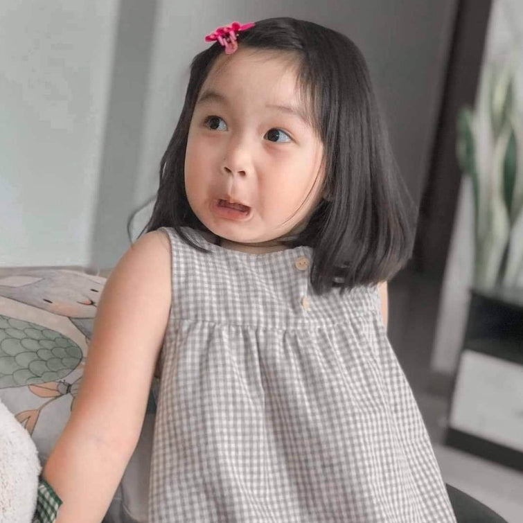 Dress Baby Girl | Dress Anak Kecil Bayi Perempuan Motif Kotak-Kotak